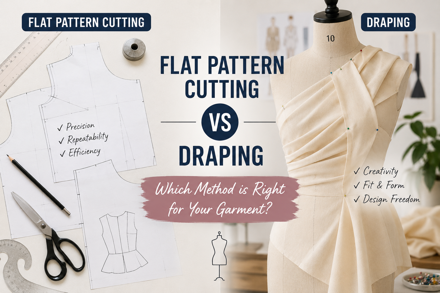 Pattern Draping Method Flat Pattern Cutting vs Draping: Which Method is Right for Your Garment?
