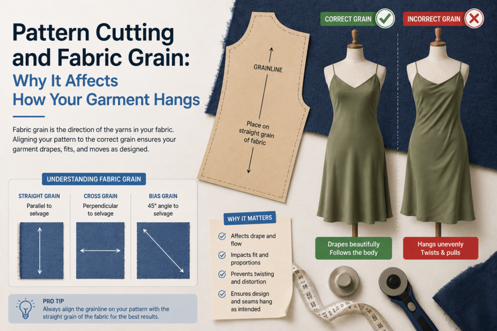 Pattern Cutting and Fabric Grain: Why It Affects How Your Garment Hangs