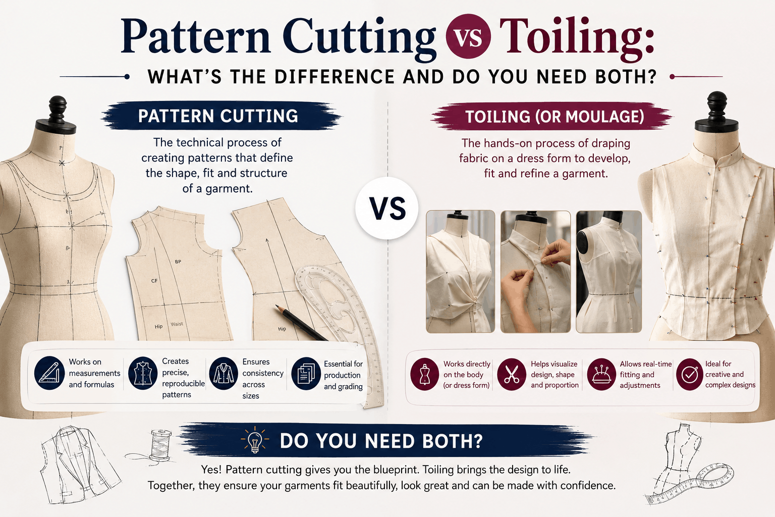 Pattern Cutting vs Toiling: What’s the Difference and Do You Need Both?