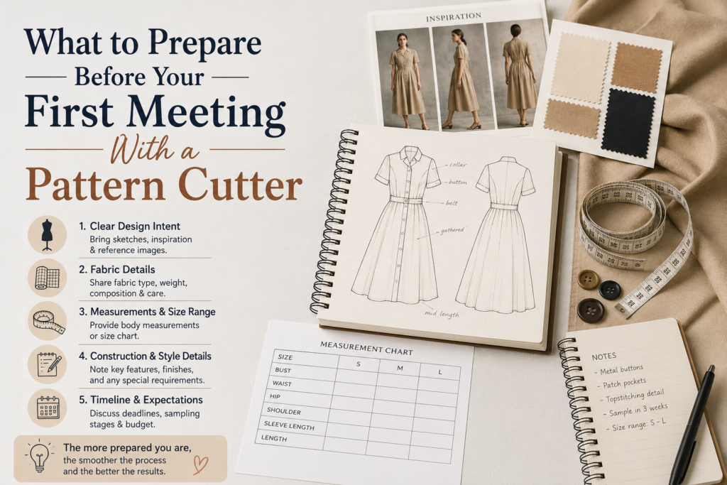 What to Prepare Before Your First Meeting With a Pattern Cutter